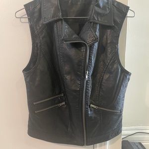 Leather Motto Vest